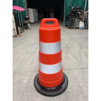 Red Plastic Traffic Road Barrel Safety Drum